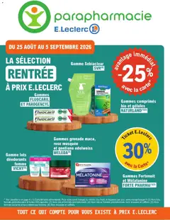 Prévisualisation de E.Leclerc Parapharmacie catalogue du magasin E.Leclerc formulaire valide 25/08/2026