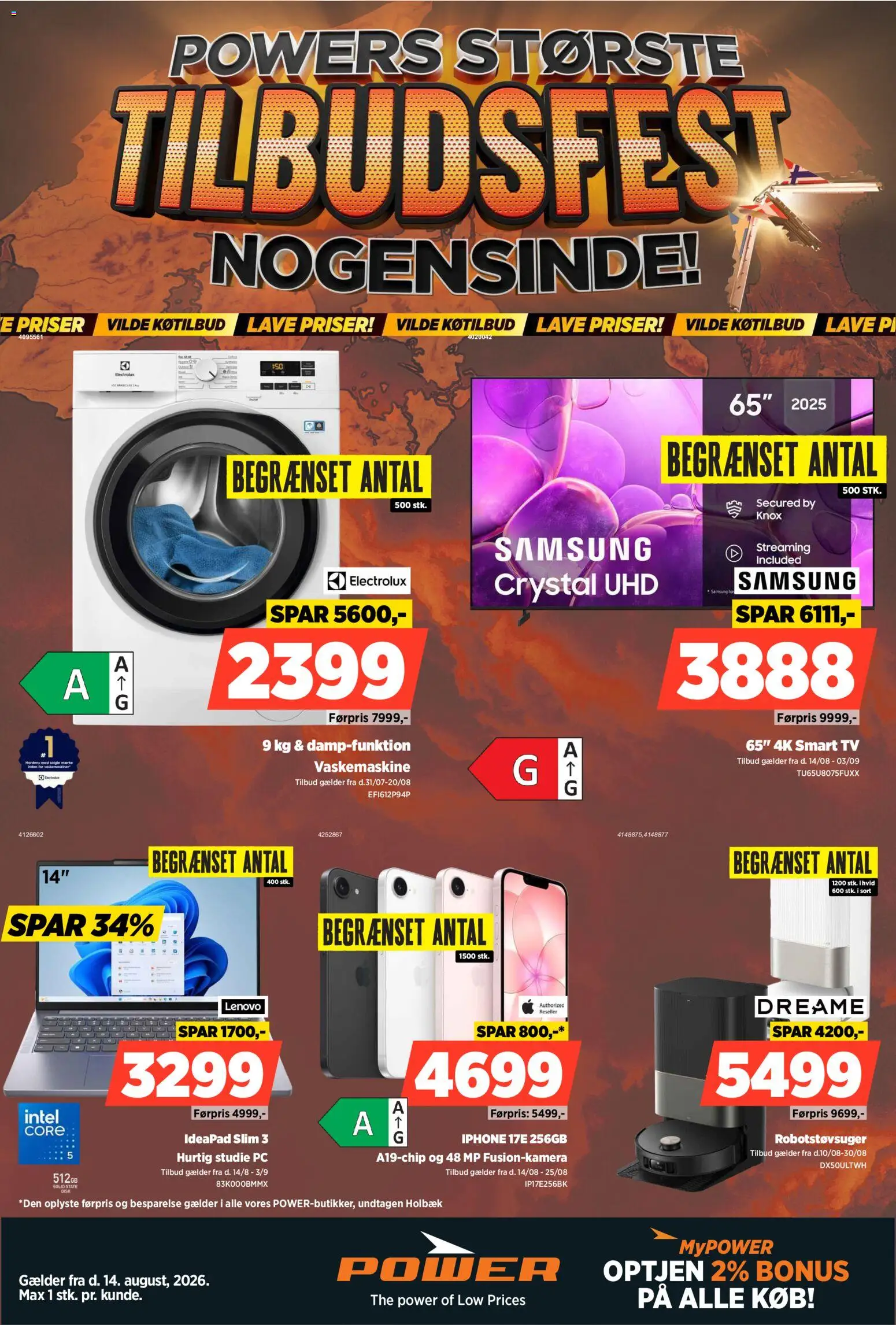 Eksempel på tilbudsavis Power - Tilbudsavis fra butik Power gyldig fra 14/08/2026