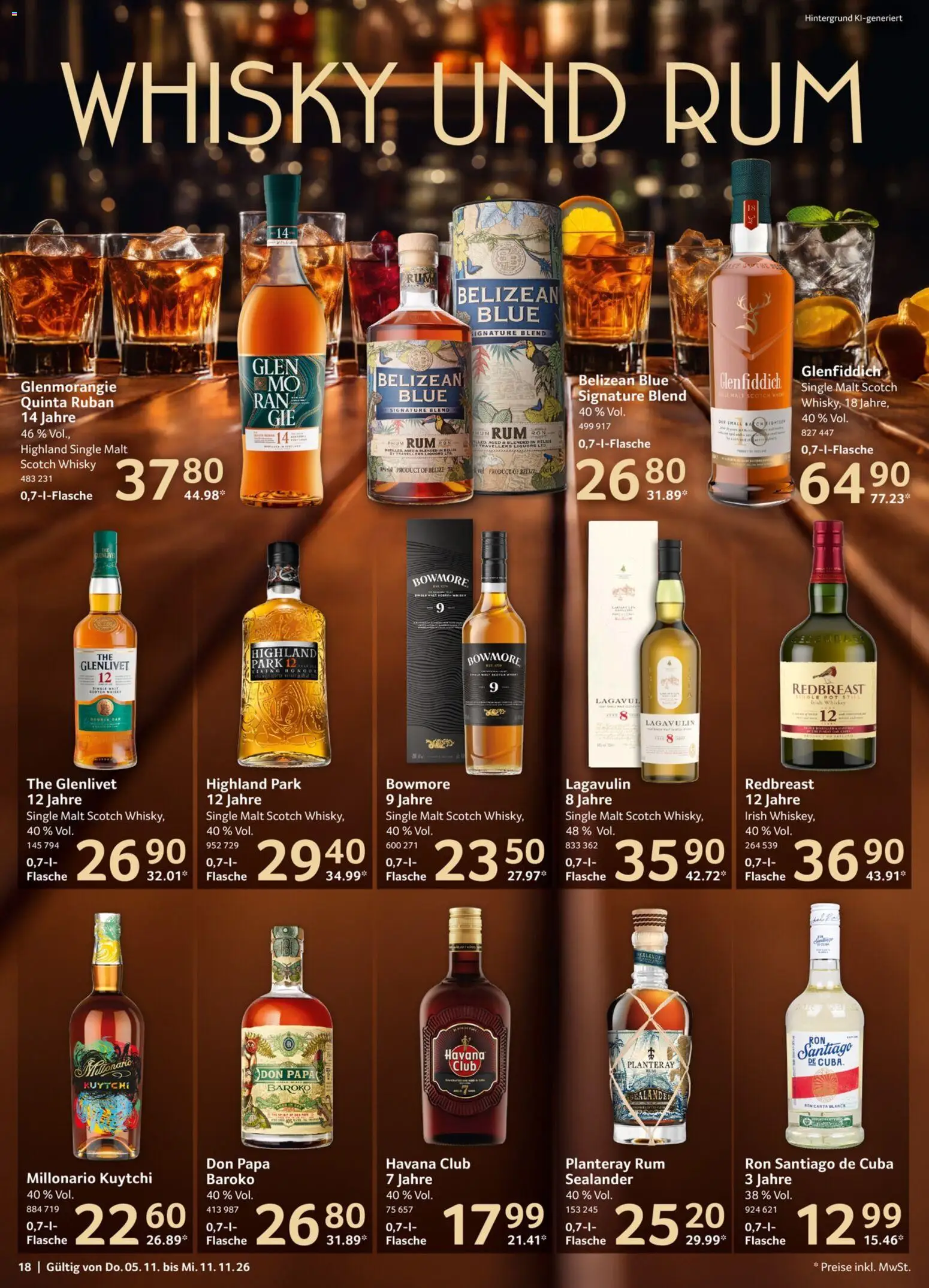 Vorschau von dem Prospekt des Geschäftes Selgros, gültig ab dem 05.11.2026 - Whisky, Havana club, Rum, Whiskey