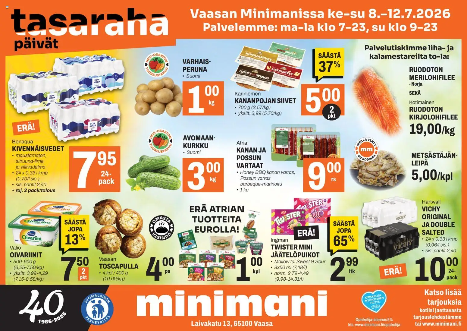 Kaupan Minimani Minimani tarjoukset - Vaasa esikatselu, voimassa 08/07/2026