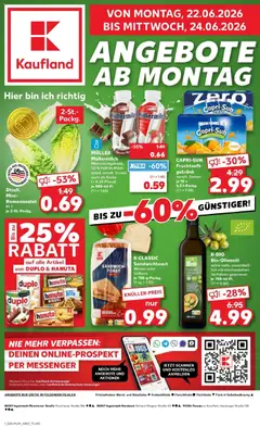 Vorschau von dem Prospekt des Geschäftes Kaufland, gültig ab dem 22.06.2026