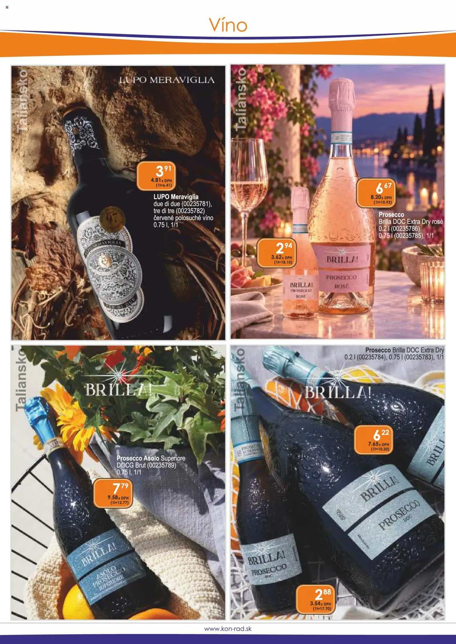 Náhľad KON - RAD letáku platného od 01.11.2026 - Víno, Prosecco