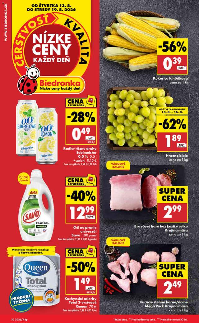 Nový Biedronka leták od 13.08.