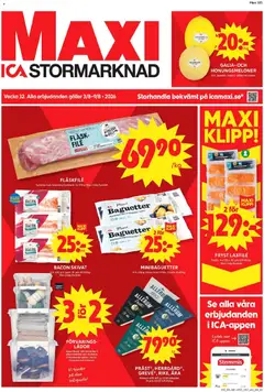 Förhandsgranska reklamblad ICA Maxi erbjudanden från butik ICA Maxi gäller från 03/08/2026