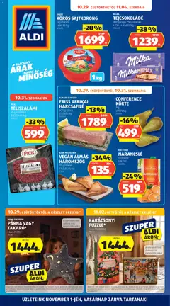 Aldi - Aldi akciós újság megtekintése, amely érvényes 2026.10.29.-től
