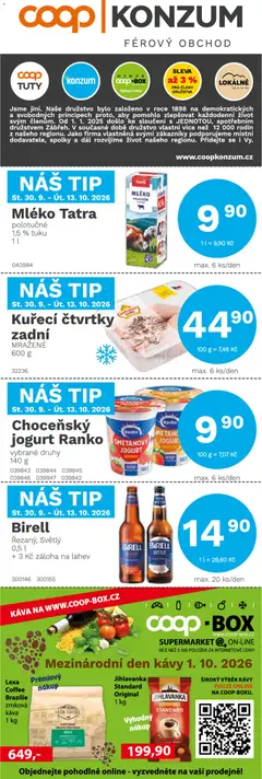 Náhled nabídky: Konzum Konzum leták platný od 30.09.2026
