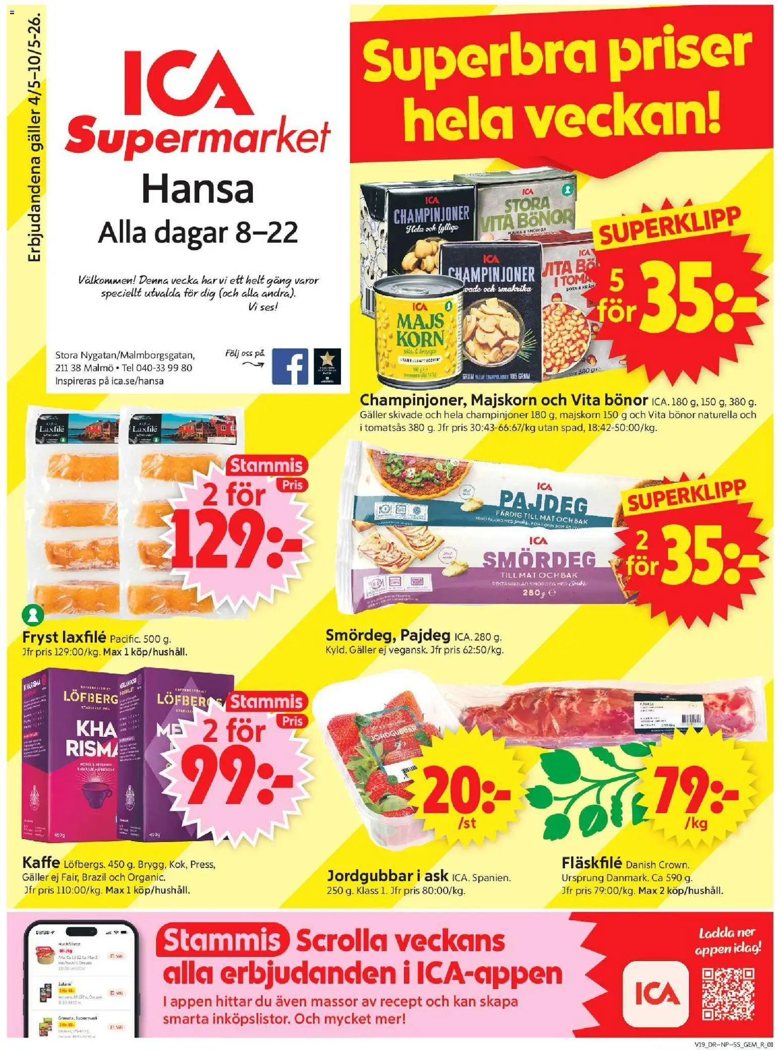 Förhandsgranska reklamblad Malmö från butik ICA Supermarket gäller från 04/05/2026