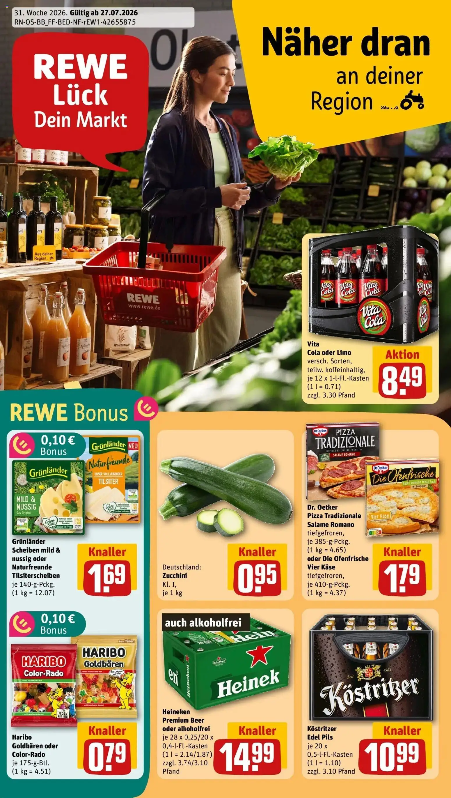 Vorschau von dem Prospekt des Geschäftes Rewe, gültig ab dem 27.07.2026