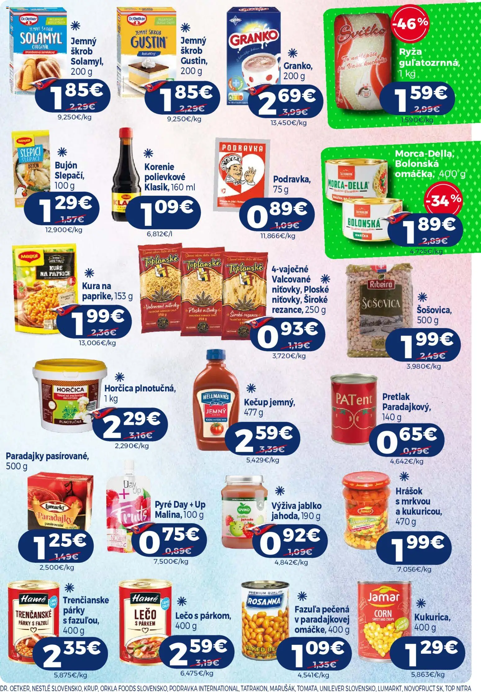Náhľad Milk Agro letáku platného od 23.09.2026 - Pretlak, Ryža, Granko, Párky, Omáčka, Šošovica, Hrášok, Bujón