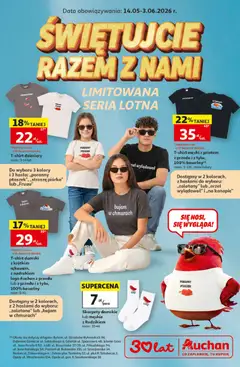 Pogląd gazetki "Auchan gazetka - Świętujcie Razem z Nami 30 Lat" ze sklepu Auchan ważnej od 14.05.2026
