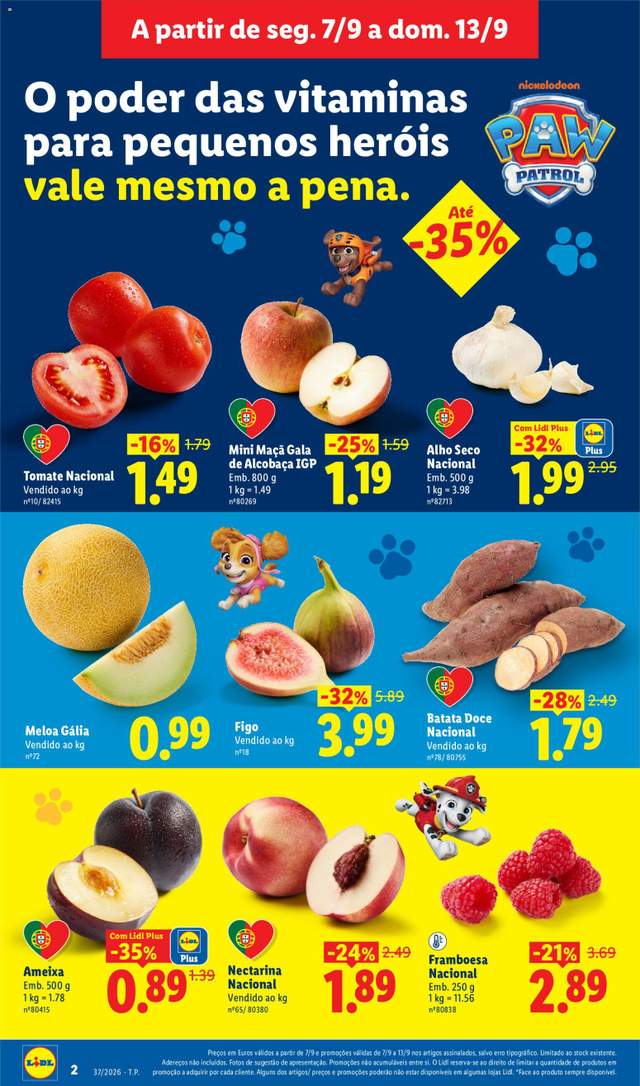 Novo folheto Lidl a partir de 07/09
