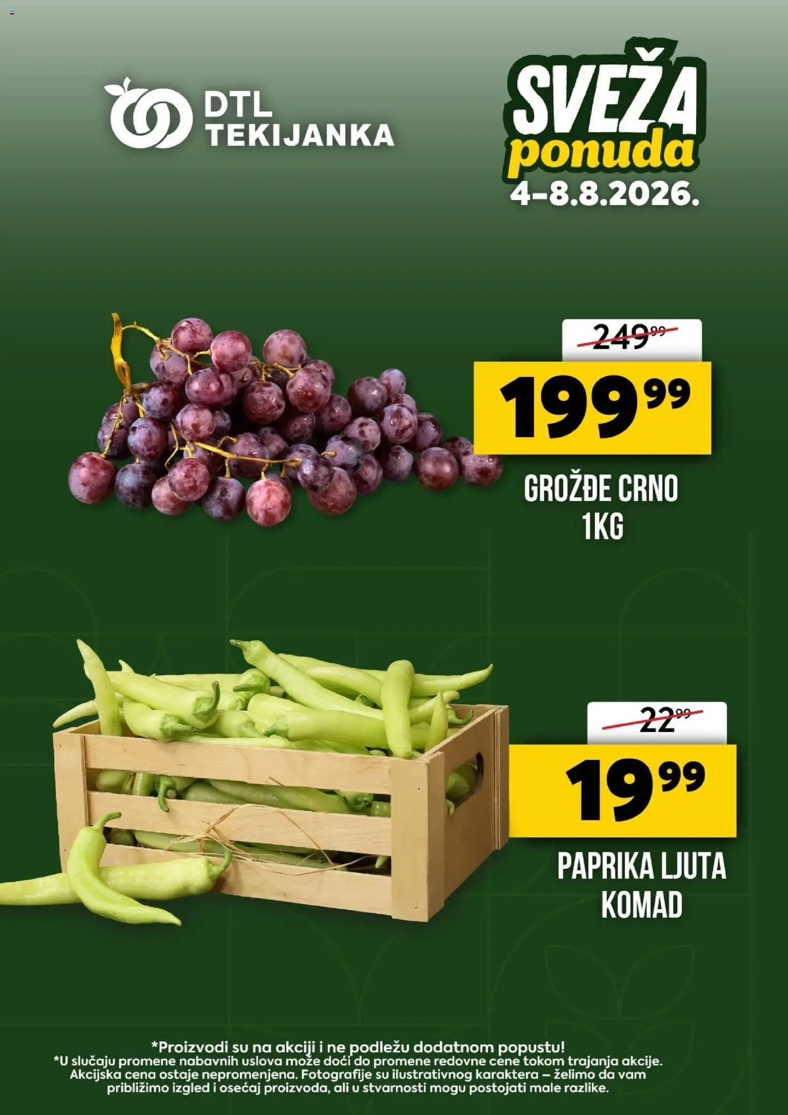 Pregled Tekijanka kataloga - važi od 04.08.2026