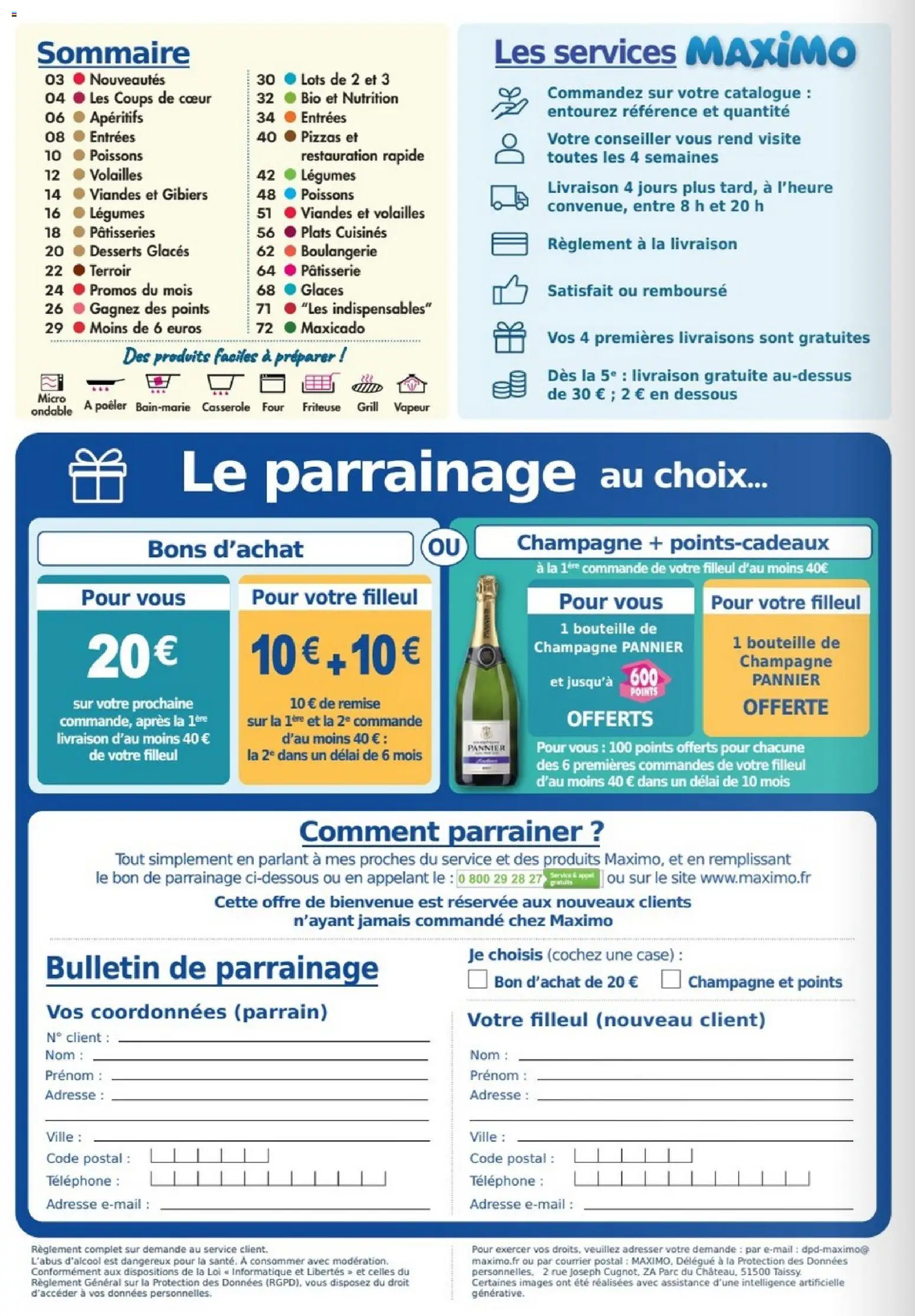 Prévisualisation de Maximo catalogue du magasin Maximo formulaire valide 26/10/2026 - Téléphone, Champagne, Poissons, Friteuse, Glaces, Casserole, Grill, Bouteille