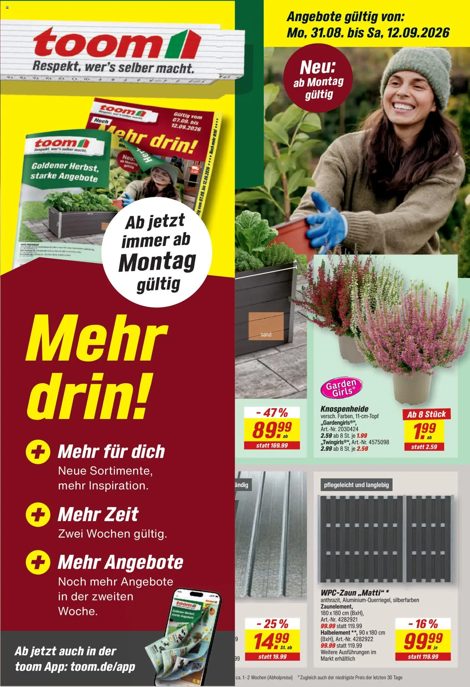 Vorschau von dem Prospekt des Geschäftes Toom Baumarkt, gültig ab dem 31.08.2026