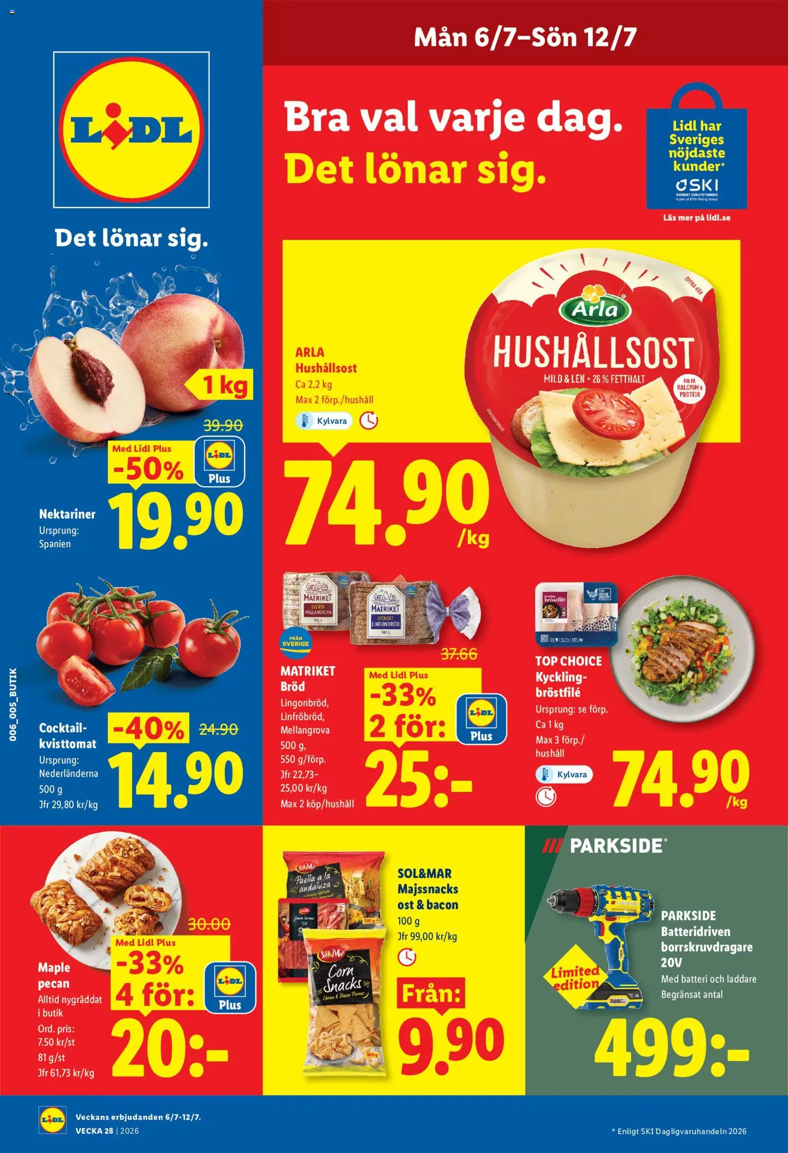 Förhandsgranska reklamblad Lidl erbjudanden från butik Lidl gäller från 06/07/2026