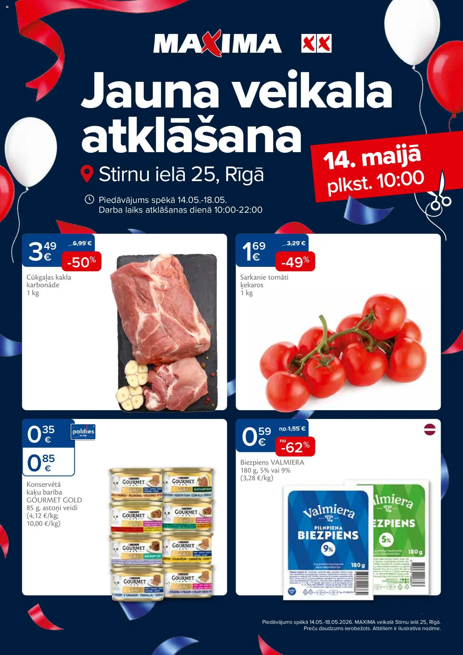 Skatīt Maxima akciju bukletu, derīgs no 14.05.2026.