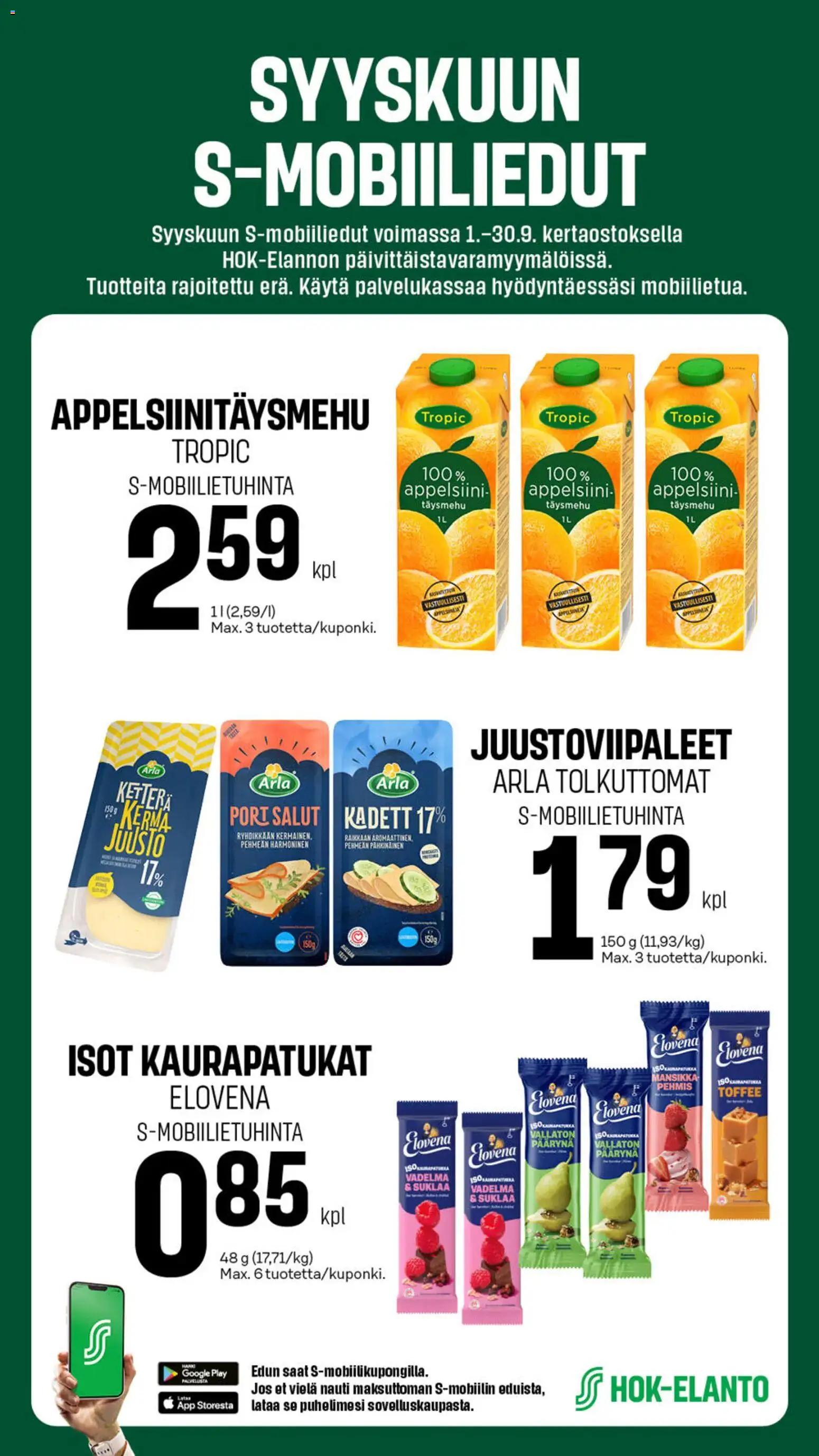Kaupan S-market S-market tarjoukset esikatselu, voimassa 01/09/2026