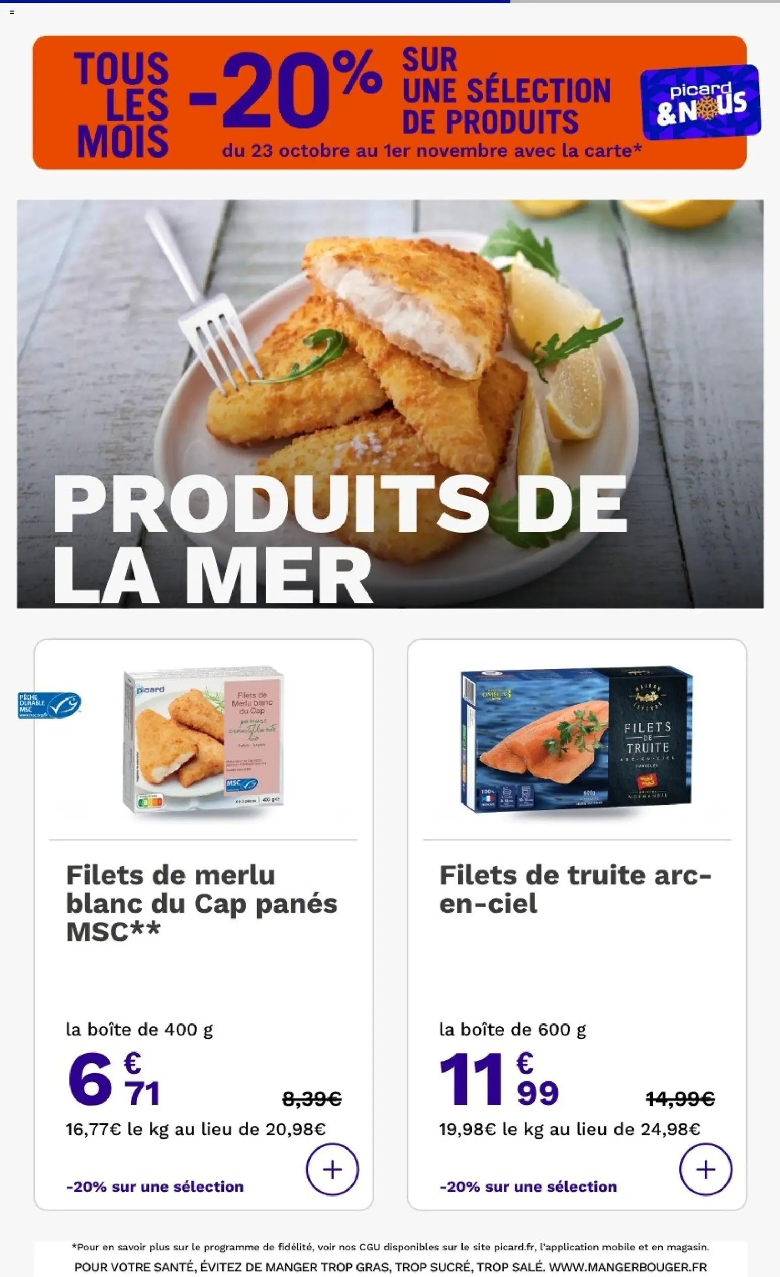 Prévisualisation de Picard catalogue Harry Potter du magasin Picard formulaire valide 23/10/2026 - Pêche, Truite