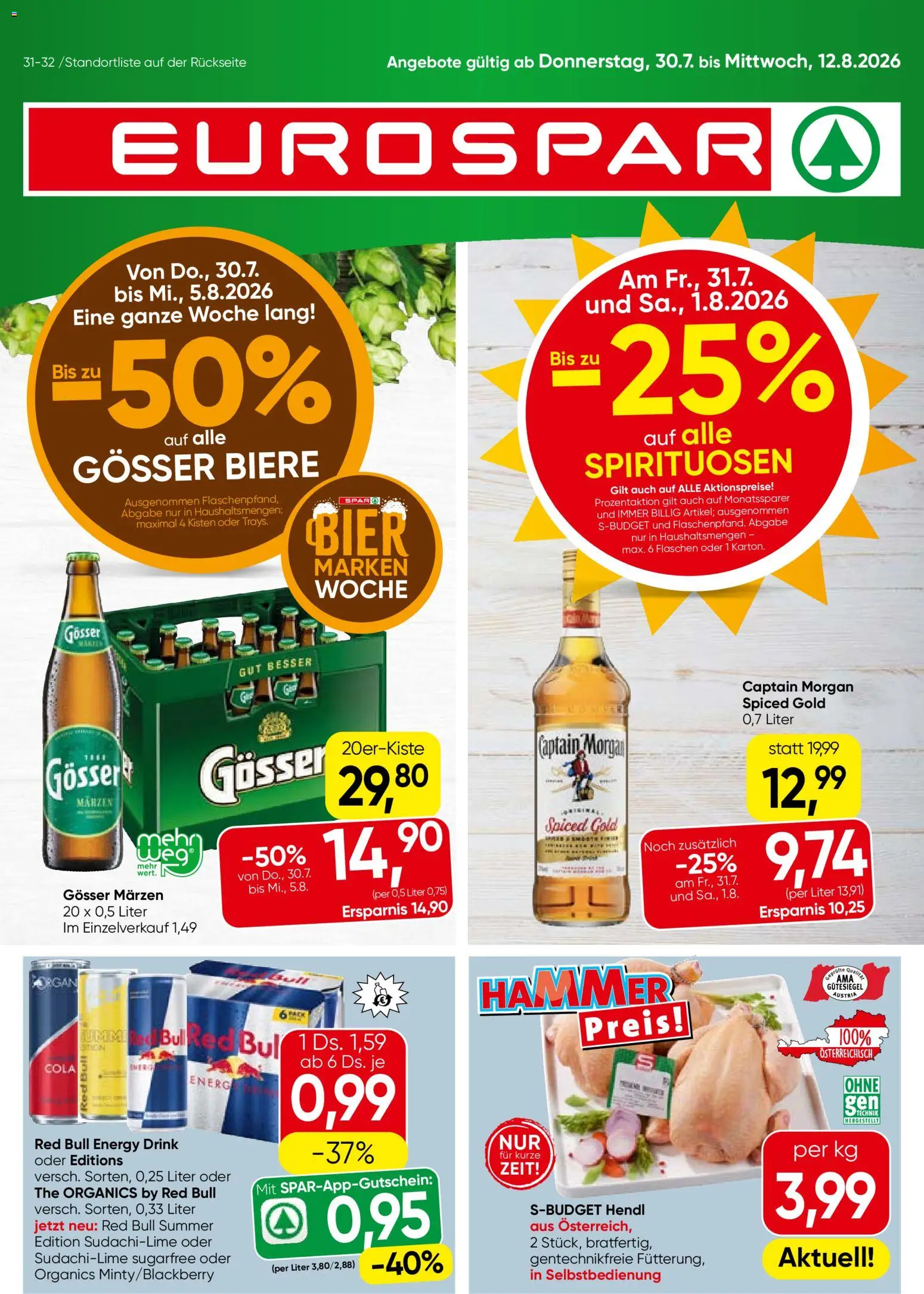 Vorschau der Angebote: Eurospar Eurospar Flugblatt gültig ab 30.07.2026 - Bier