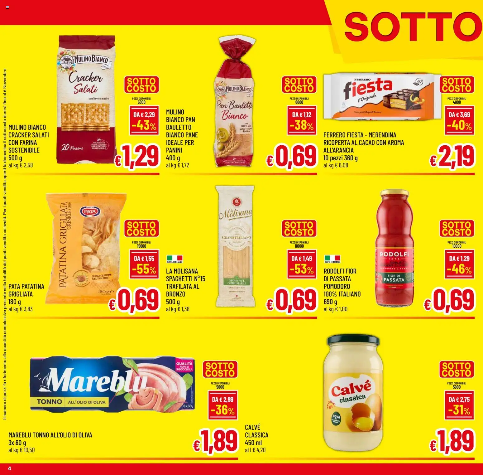 Anteprima dell'opuscolo A&O volantino dal negozio A&O valido da 28/10/2026 - Senza glutine, Pane, Pomodoro, Spaghetti, Tonno, Cracker, Lievito, La Molisana