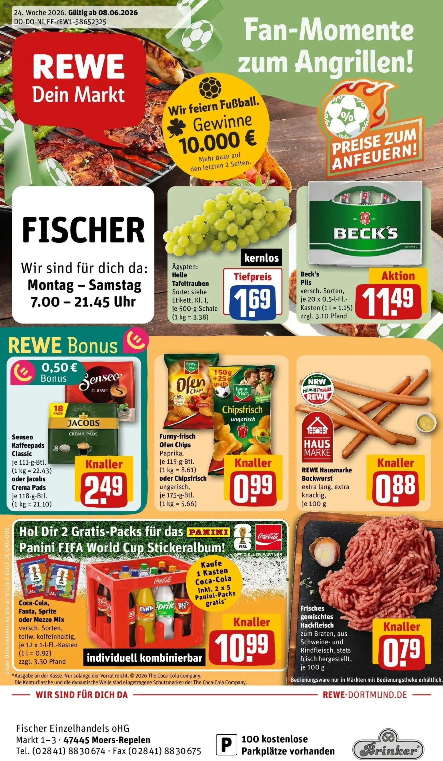 Vorschau von dem Prospekt des Geschäftes Rewe, gültig ab dem 08.06.2026