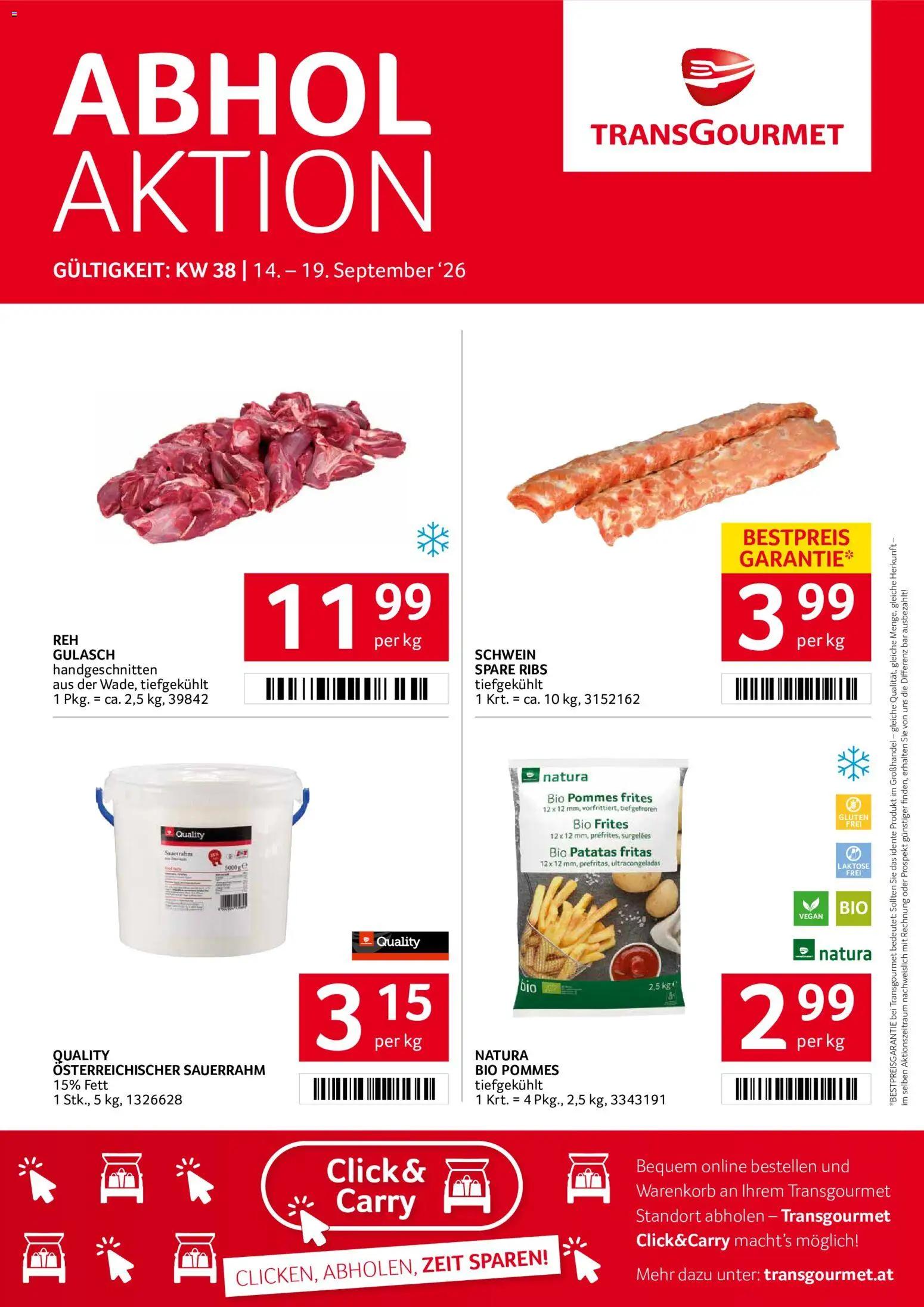 Vorschau der Angebote: Transgourmet Transgourmet Flugblatt gültig ab 14.09.2026 - Sauerrahm