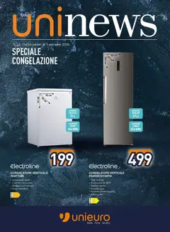 Anteprima dell'opuscolo Unieuro volantino Speciale Congelazione da Unieuro! dal negozio Unieuro valido da 16/10/2026