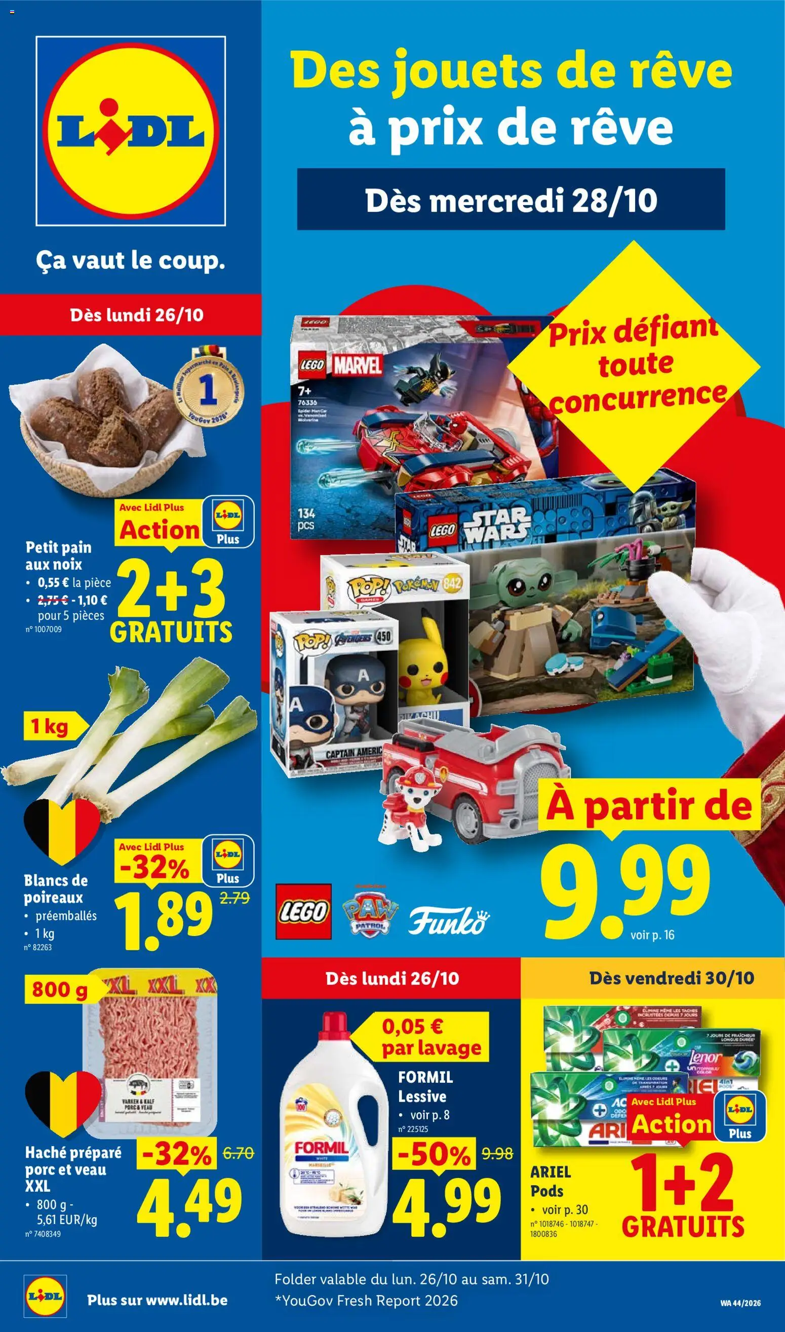 Voorbeeld van Lidl Folder semaine Folder week 44 van winkel Lidl geldig vanaf 26/10/2026 - LEGO, La