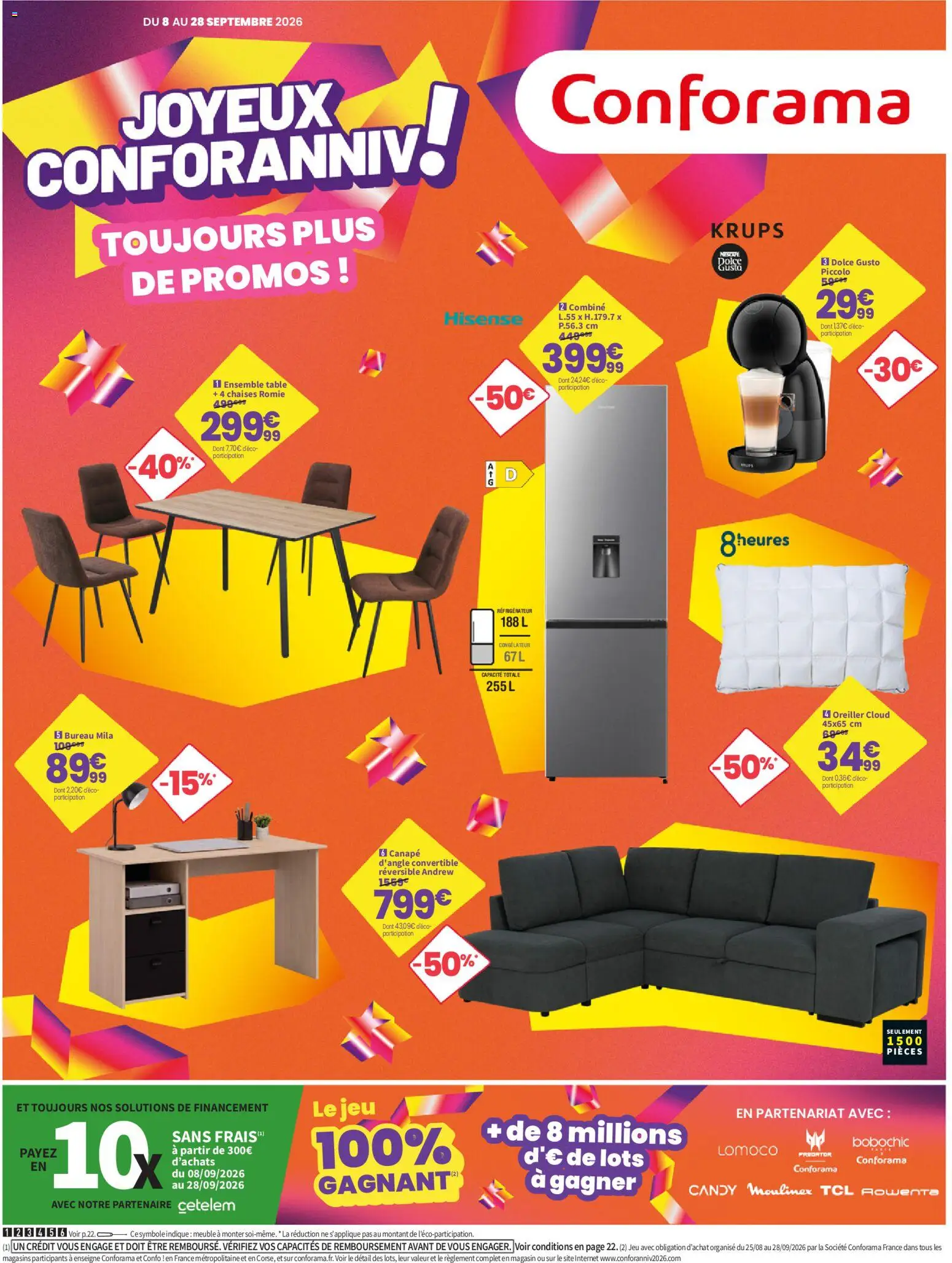 Prévisualisation de Conforama catalogue du magasin Conforama formulaire valide 08/09/2026