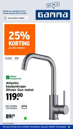 Voorbeeld van GAMMA folder van winkel GAMMA geldig vanaf 22-06-2026