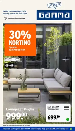 Voorbeeld van GAMMA folder van winkel GAMMA geldig vanaf 22-06-2026