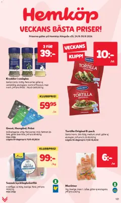 Förhandsgranska reklamblad Hemköp erbjudanden från butik Hemköp gäller från 24/08/2026