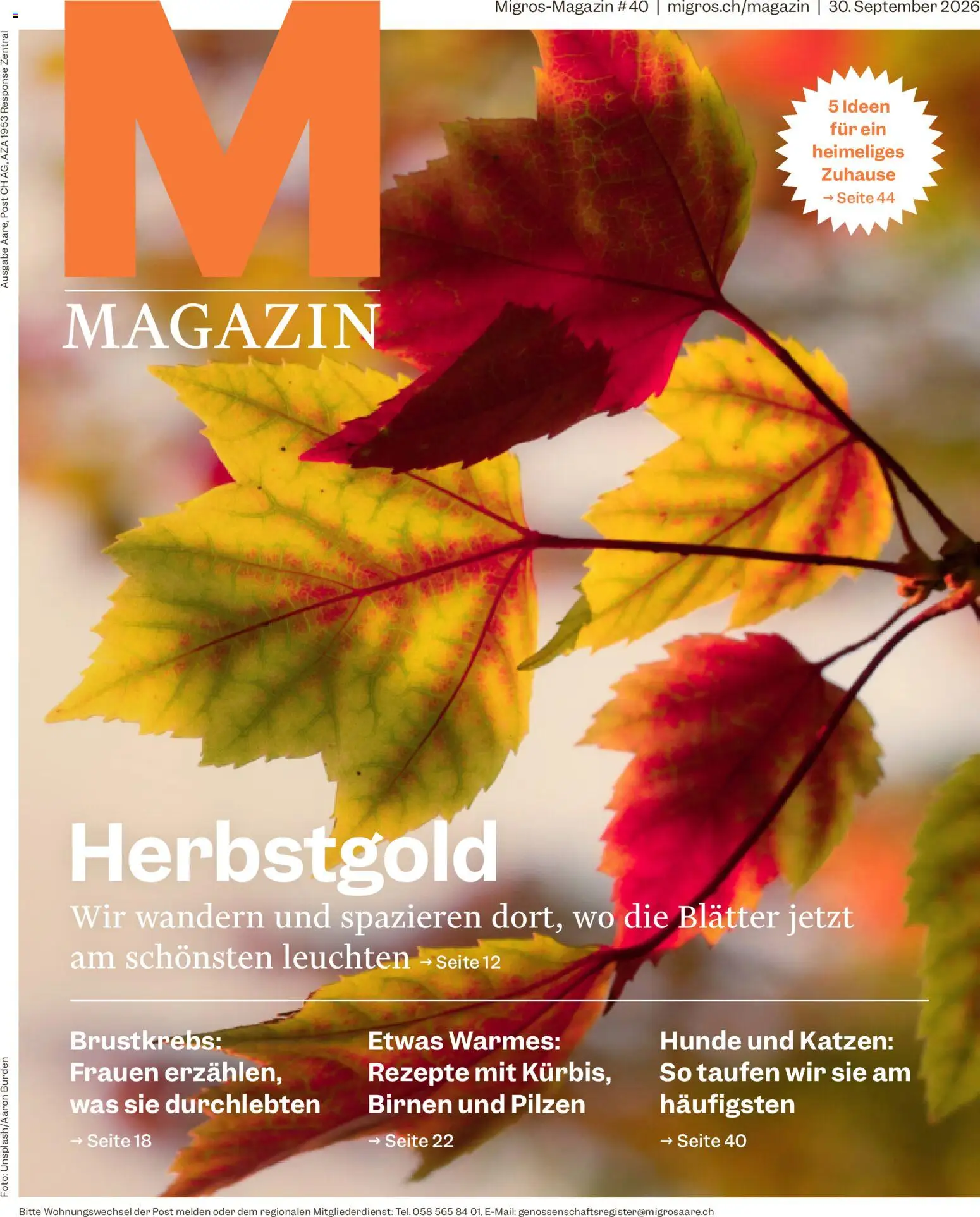 Vorschau des Merkblatts Migros aktionen Magazin vom Shop Migros gültig von 30.09.2026 bis 05.10.2026