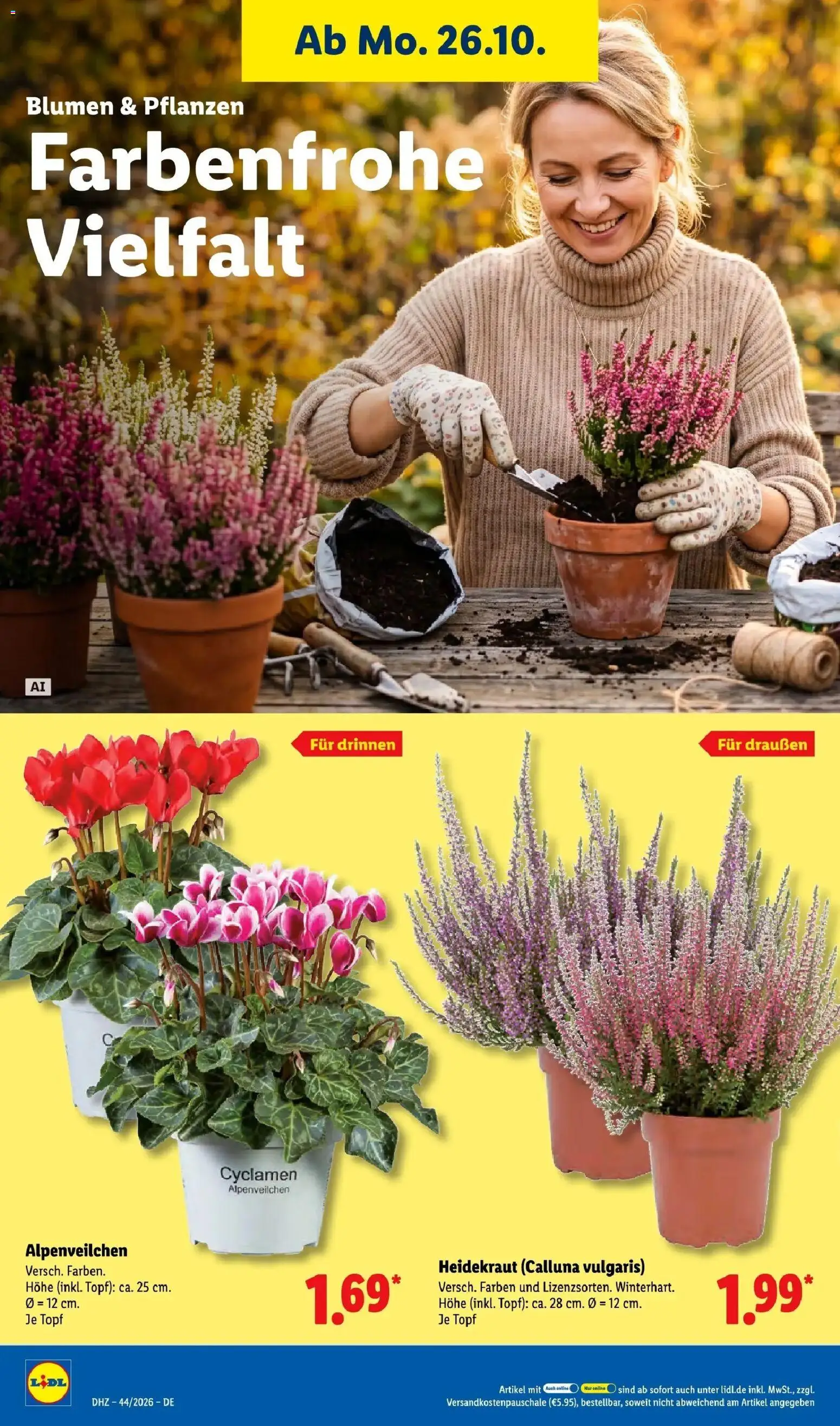 Vorschau von dem Prospekt des Geschäftes Lidl, gültig ab dem 26.10.2026 - Blumen