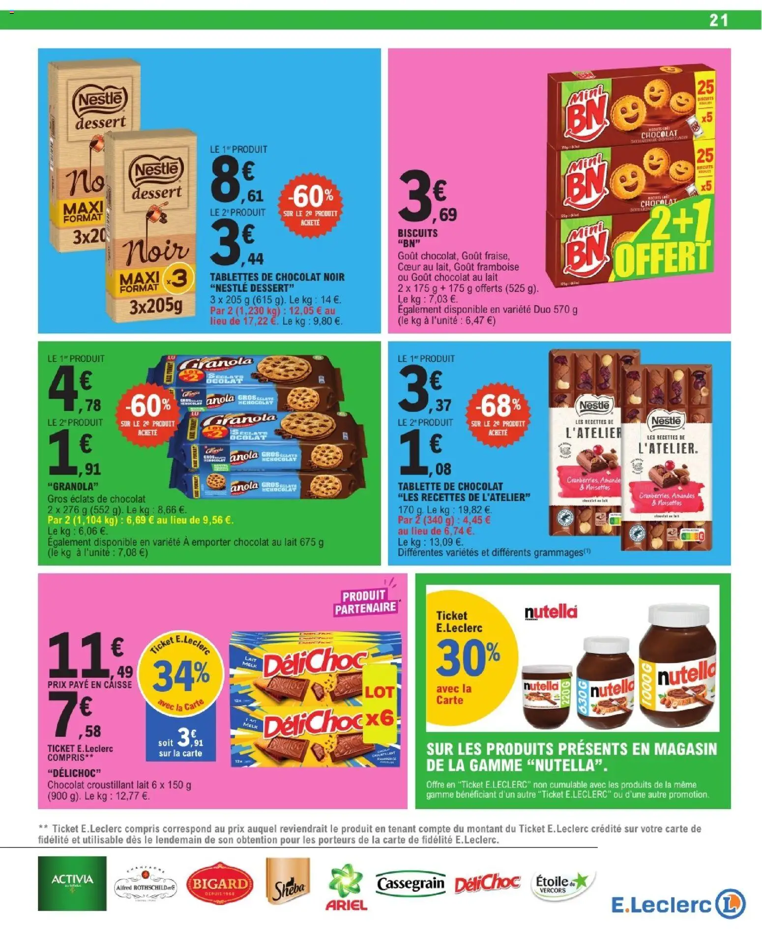 Prévisualisation de E.Leclerc catalogue du magasin E.Leclerc formulaire valide 08/09/2026 - Dessert, Tablette, Nutella, Amandes, Framboise, Ariel, Tablette de chocolat, Lait 3