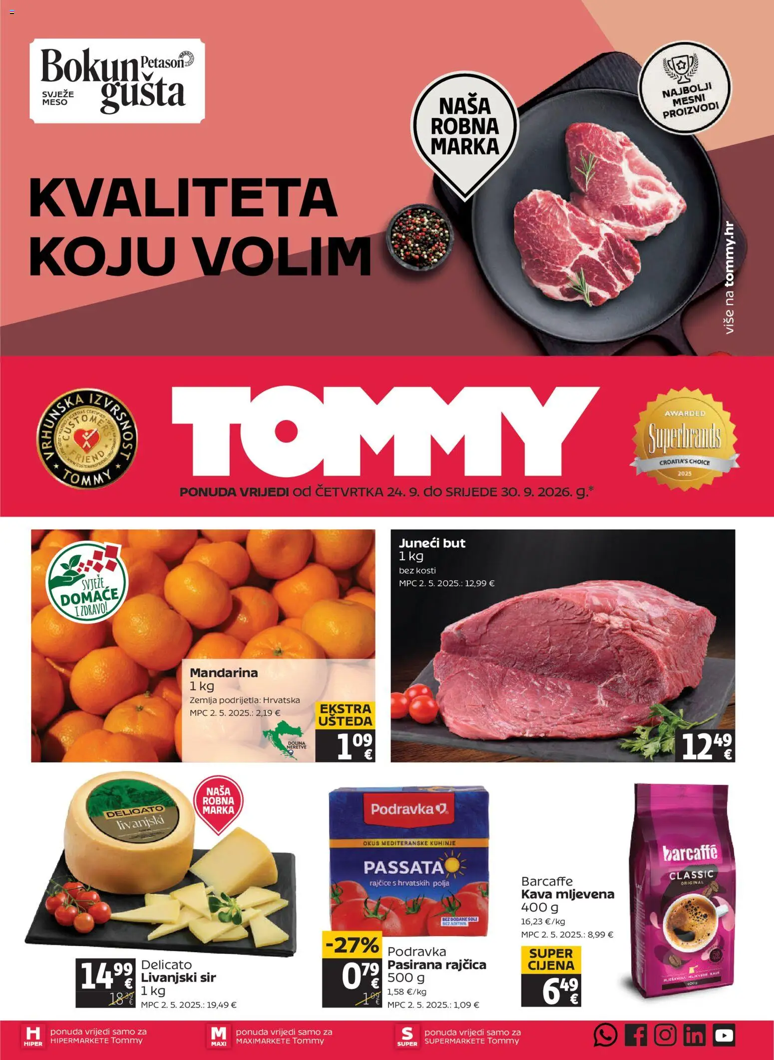 Pregled letka Tommy Katalog trgovine Tommy vrijedi od 24.09.2026
