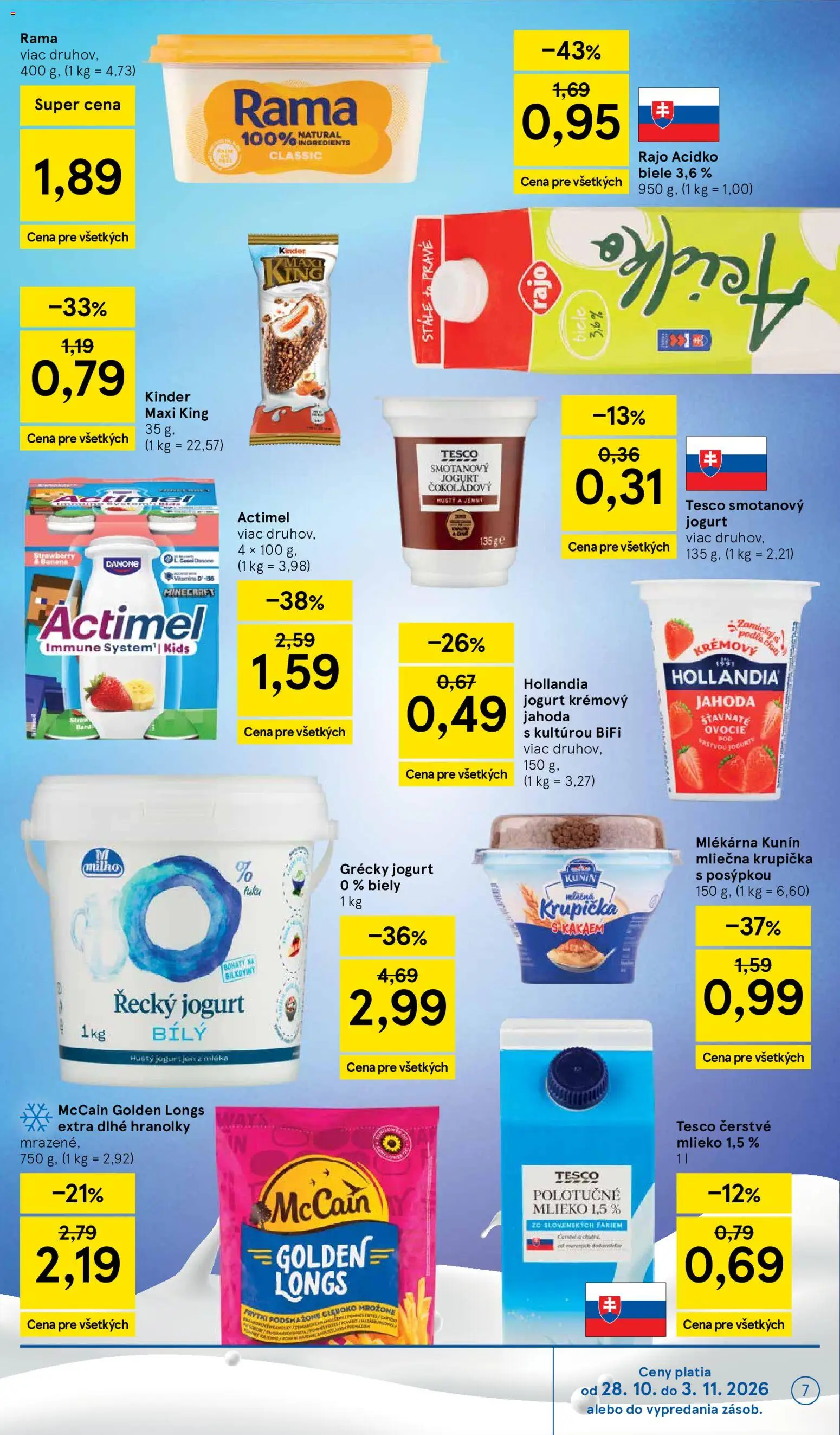 Náhľad Tesco letáku platného od 28.10.2026