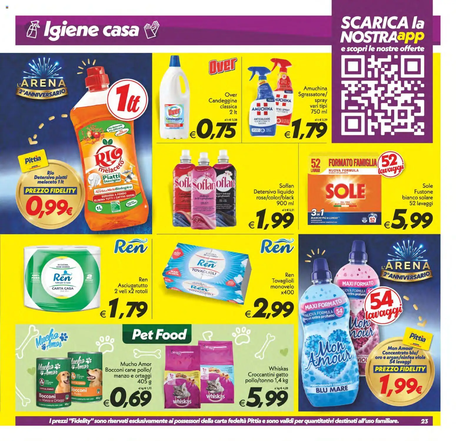 Anteprima dell'opuscolo SuperConveniente volantino Misterbianco dal negozio SuperConveniente valido da 23/10/2026 - Bagno, Pollo, Piatti, Profumo, Manzo, Candeggina, Ortaggi, Asciugatutto