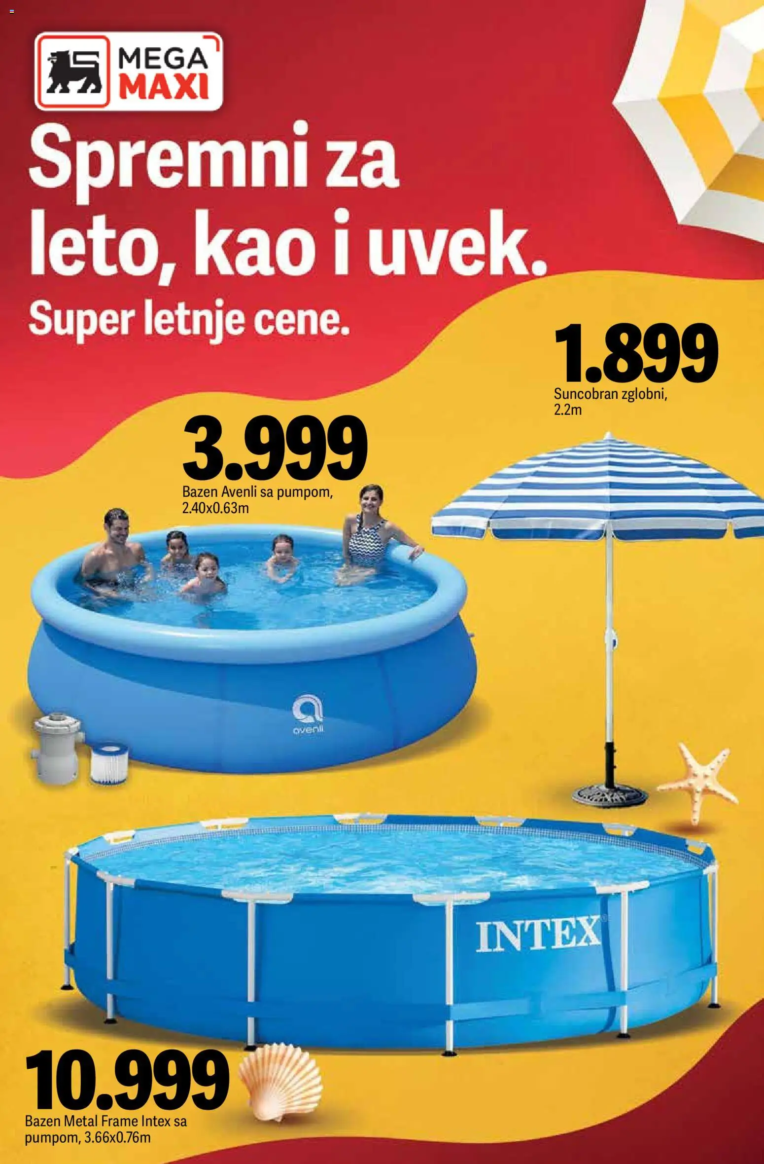 Pregled Mega Maxi kataloga - važi od 28.05.2026 - Swimming pool, Suncobran
