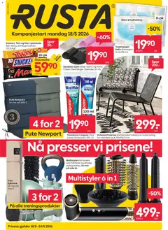 Forhåndsvis Rusta kundeavis fra butikk Rusta gyldig fra 18/05/2026