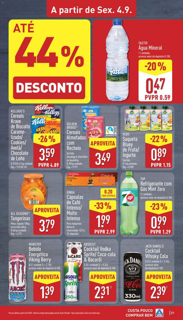 Novo folheto Aldi a partir de 31/08