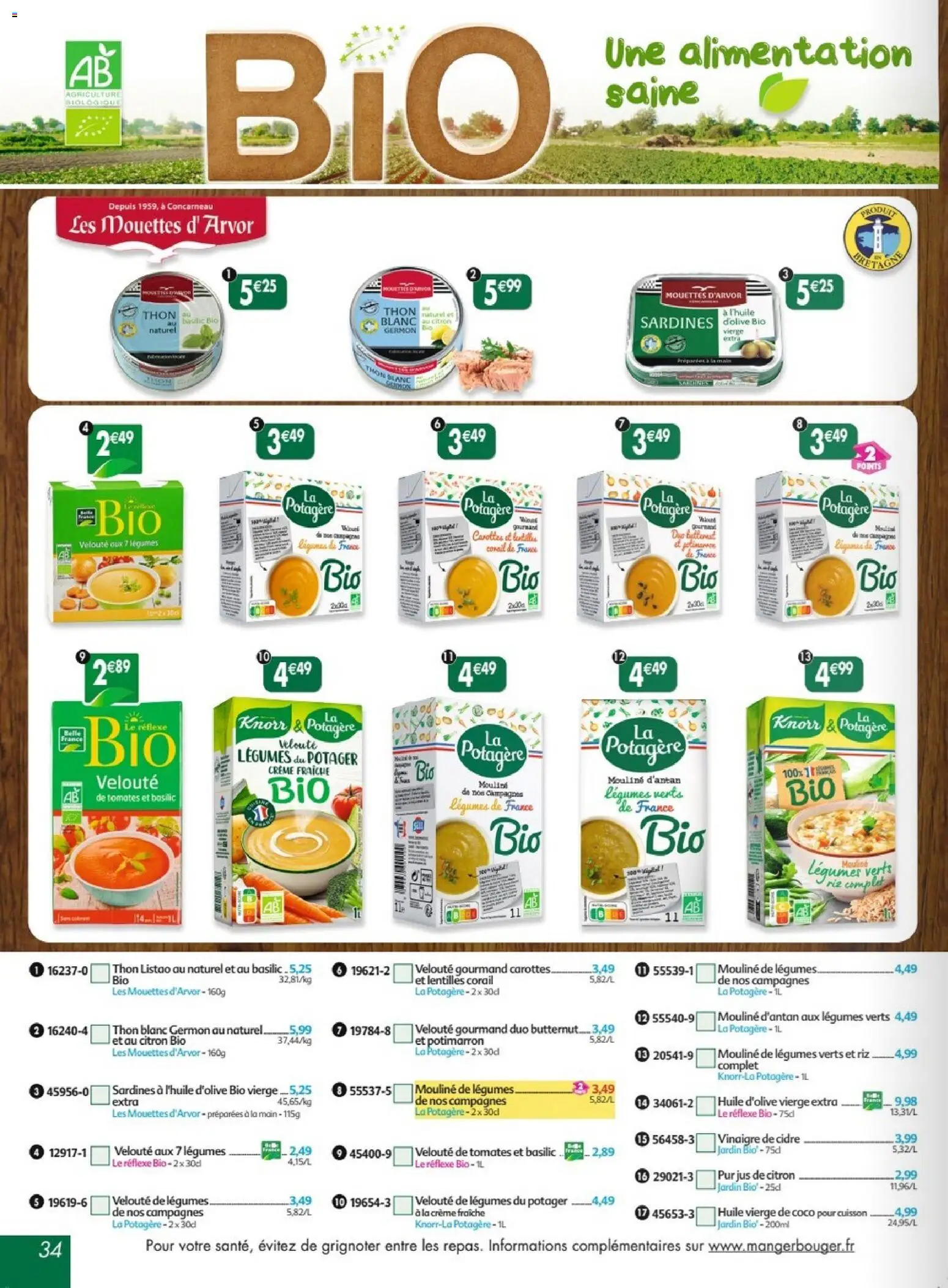 Prévisualisation de Maximo catalogue epicerie du magasin Maximo formulaire valide 26/10/2026 - Potimarron, Lentilles corail, Tomates, Citron, Sardines, Crème, Cidre, Huile d'olive vierge extra