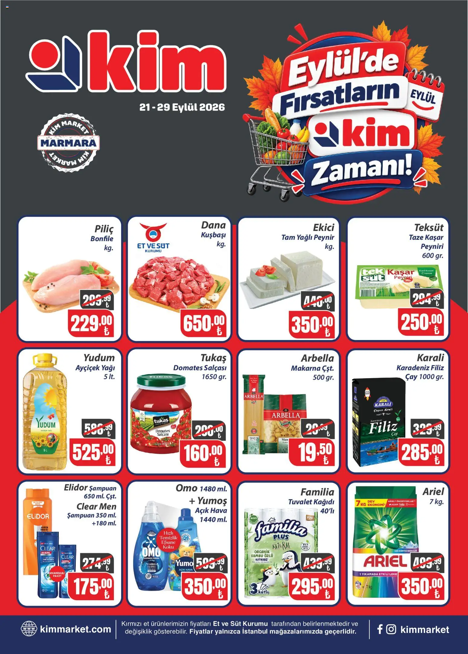 Kim Market Kim Market Katalog - Marmara Insert 21.09.2026 - Broşürünün önizlemesi - Çay, Et, Makarna, Tuvalet, Tuvalet kağıdı, Bonfile, Koku, Ekici