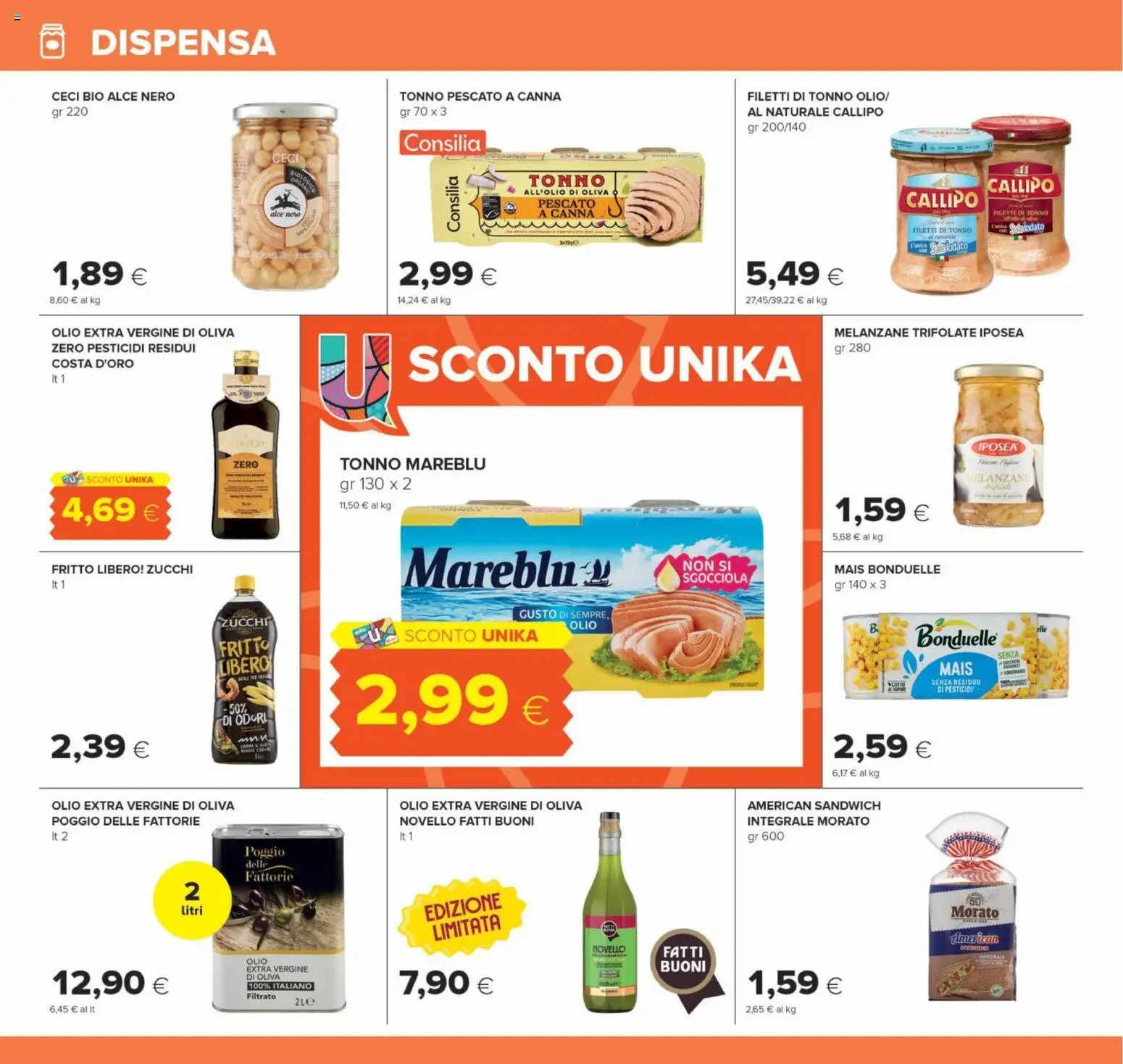 Anteprima dell'opuscolo Oasi volantino Spoltore dal negozio Oasi valido da 22/10/2026 - Olio, Tonno, Ceci, Melanzane, Mais, Olio extra vergine