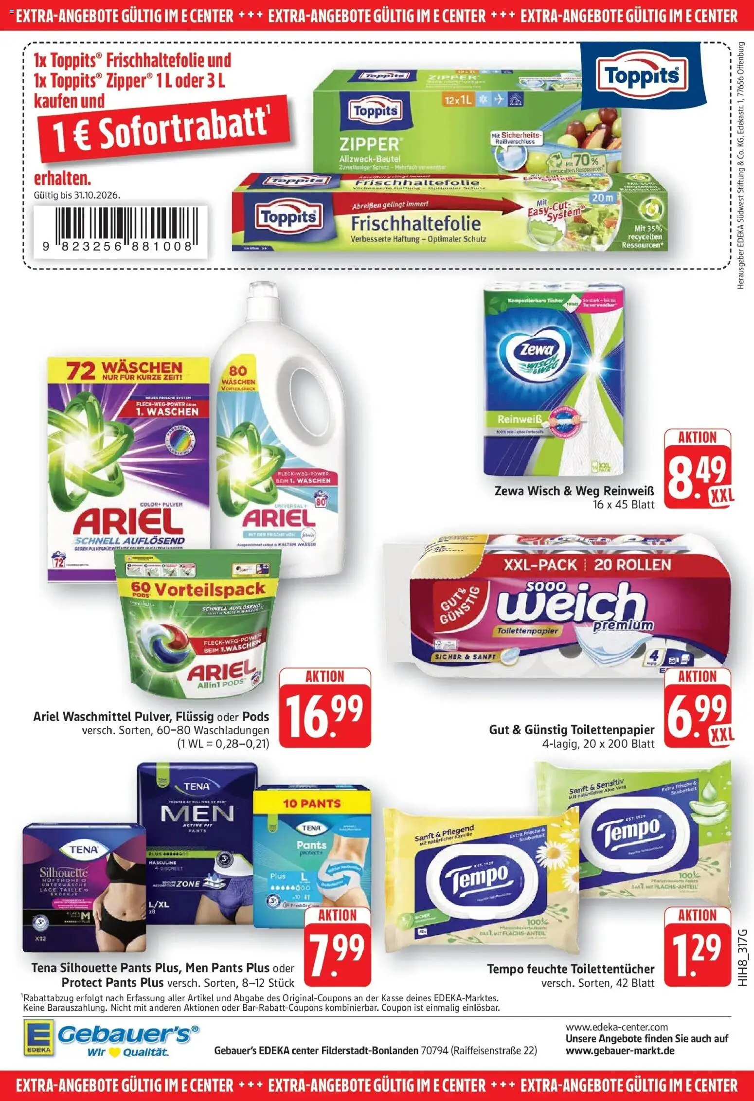Vorschau von dem Prospekt des Geschäftes Edeka, gültig ab dem 26.10.2026