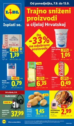 Pregled letka Lidl Katalog trgovine Lidl vrijedi od 07.09.2026