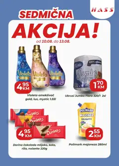 Pregled letka Hass sedmična akcija trgovine Hass vrijedi od 10.08.2026