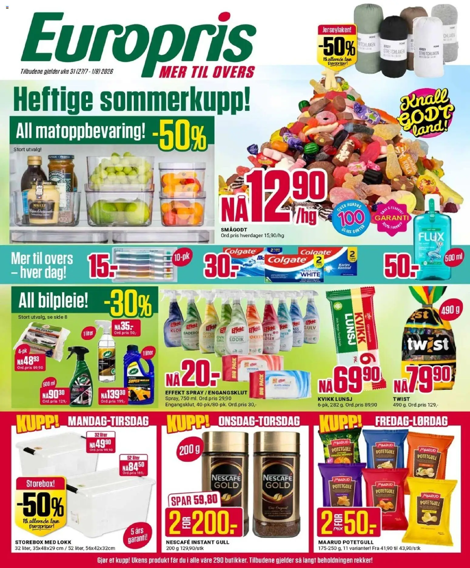 Forhåndsvis Europris kundeavis fra butikk Europris gyldig fra 27/07/2026
