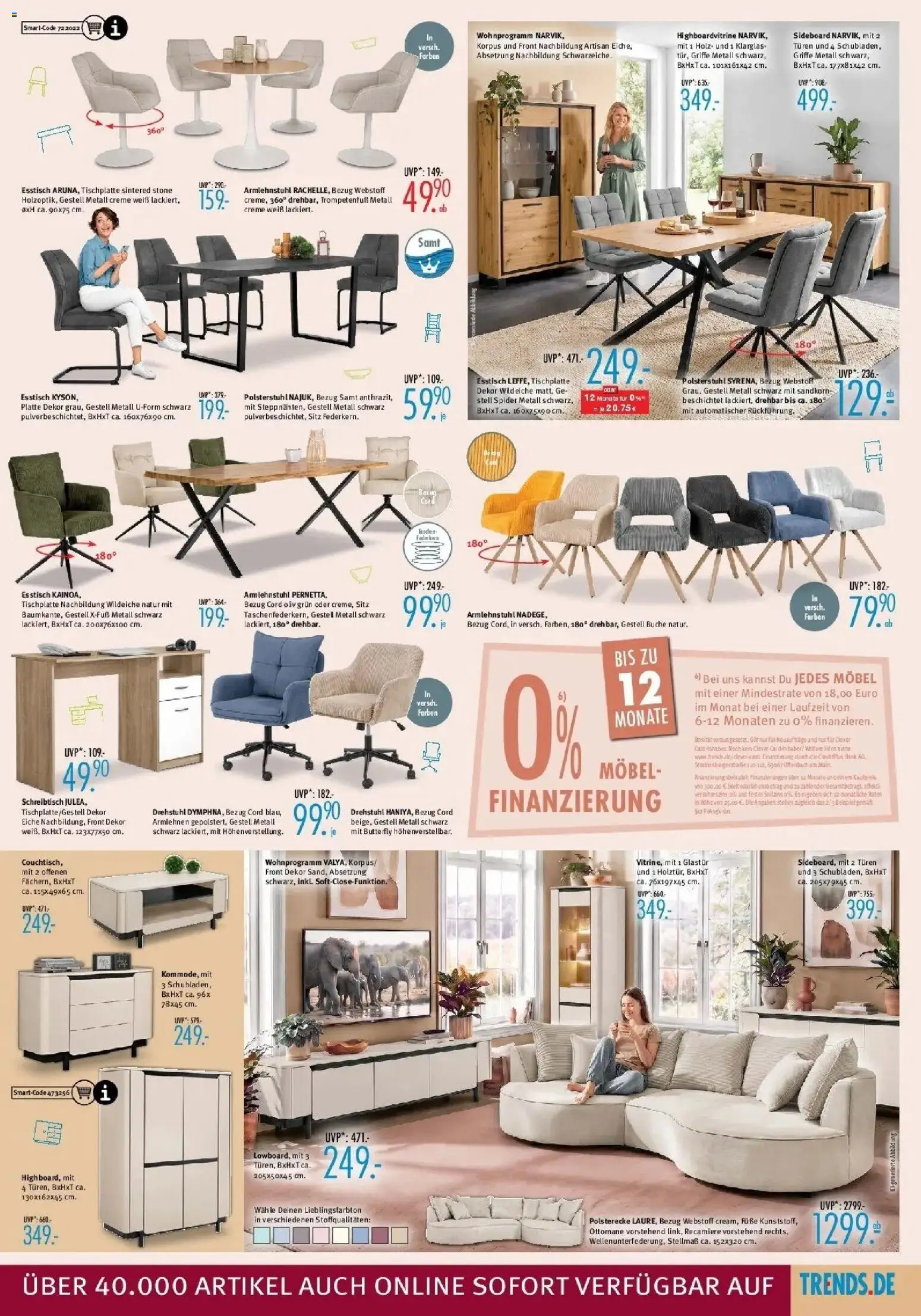 Vorschau von dem Prospekt des Geschäftes Trends, gültig ab dem 31.10.2026 - Sideboard, Esstisch, Tür, Creme