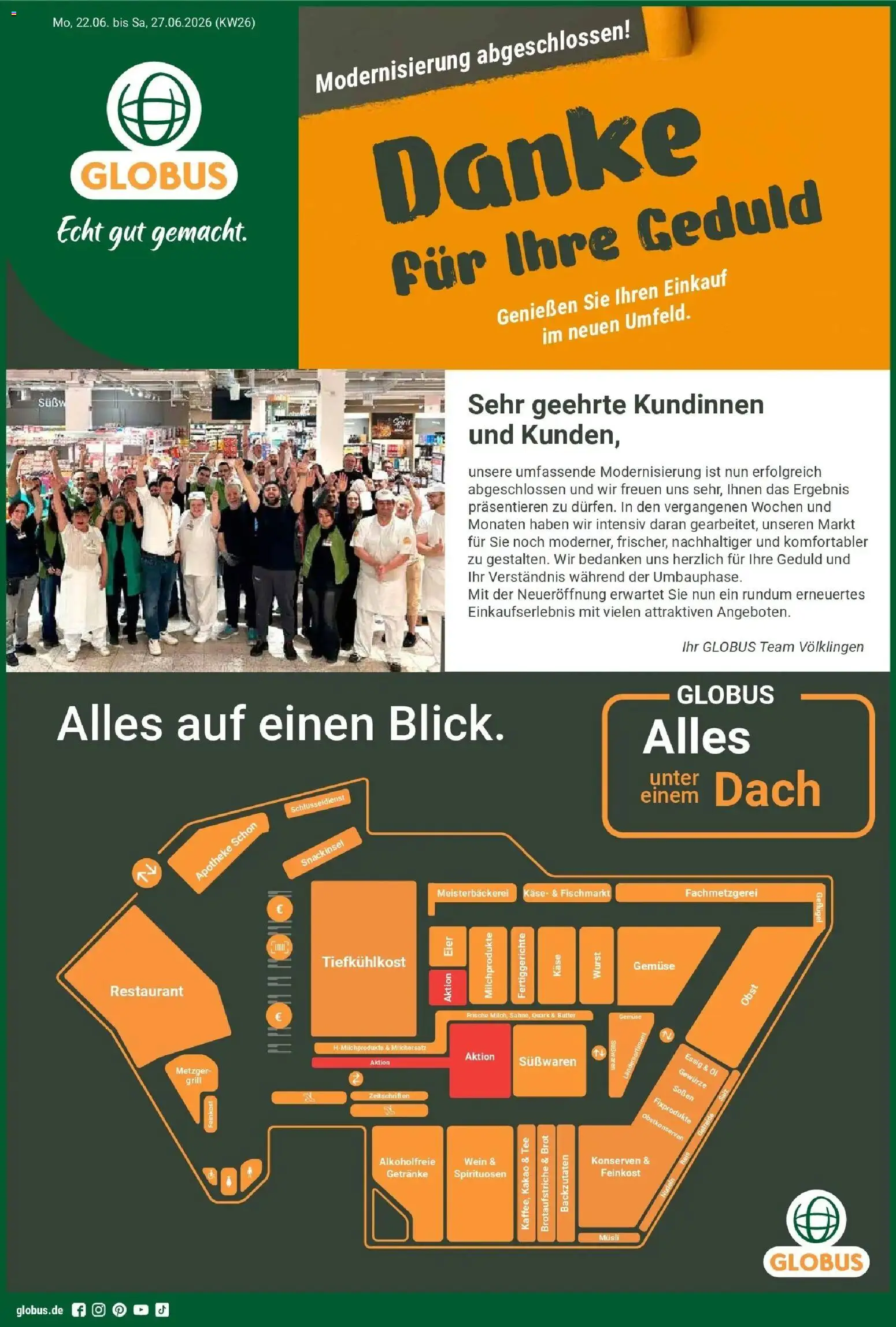 Vorschau von dem Prospekt des Geschäftes Globus, gültig ab dem 21.06.2026